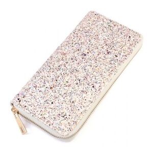 🆕Beautiful White multi glitter wallet
